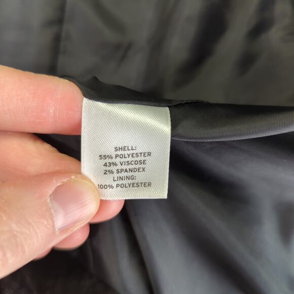 Halogen Blazer Jacket Women's Size 8 Polyester‎ Blend Lined Black Gray - Picture 9 of 10